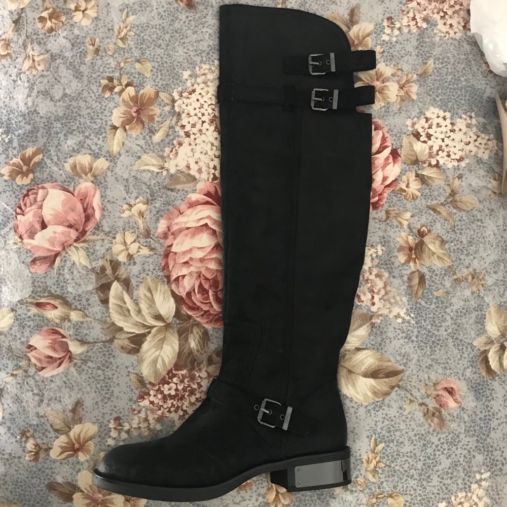 Sam Edelman NIB Reily black suede tall boots 8.5